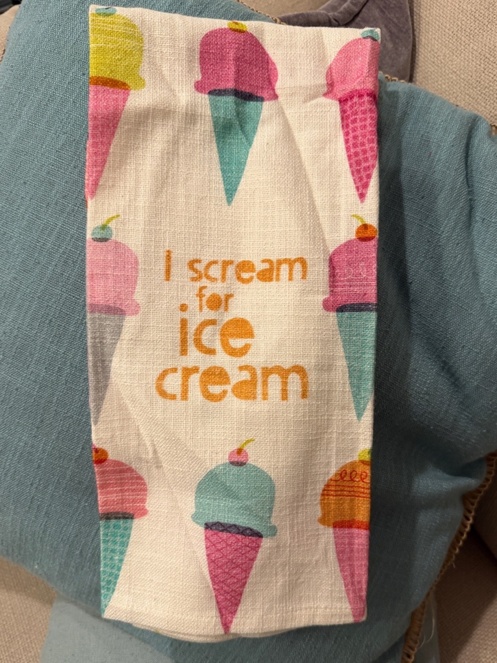 Primitives by Kathy Ice Cream Cone Kitchen Towel